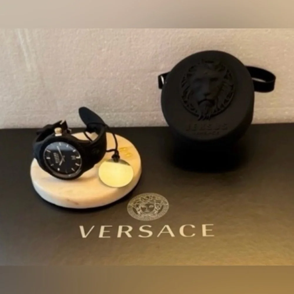 VERSUS VERSACE Tokyo Silicone & Stainless Steel Watch Men.